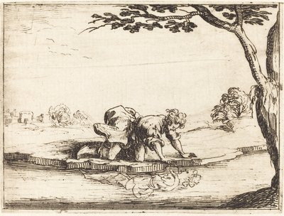 Narcissus kigger i vandet af Jacques Callot