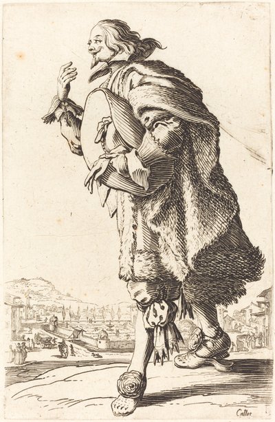 Ædel mand med filthat, bukning, ca. 16201623. af Jacques Callot