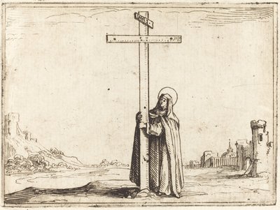 Nonne, der omfavner det hellige kors, 1628. af Jacques Callot