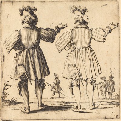Officer med Plume, set bagfra af Jacques Callot