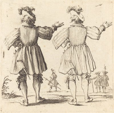 Officer med Plume, set bagfra af Jacques Callot