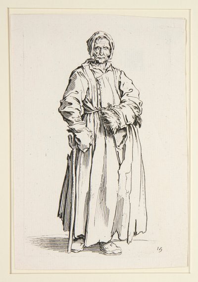 Enøjet kvinde, fra The Beggars (La borgnesse) af Jacques Callot