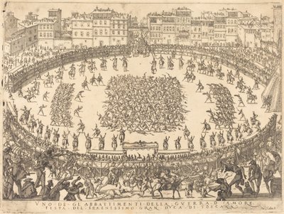 En af infanterikampene af Jacques Callot