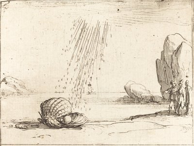 Østers med perle. af Jacques Callot