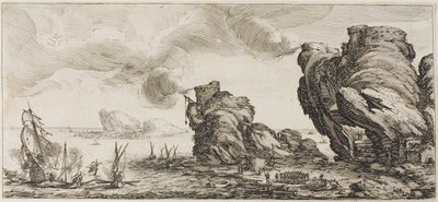 Pantalone, fra Three Italian Comedians af Jacques Callot