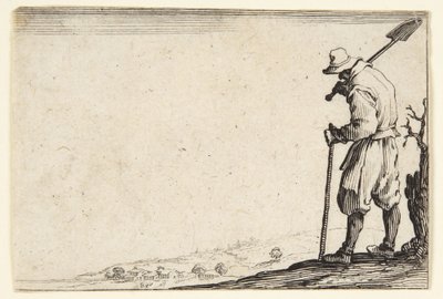Bonde med en spade på skulderen af Jacques Callot