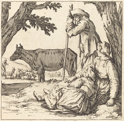 Bondepar med ko af Jacques Callot