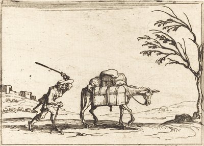 Bonde pisker sit Æsel af Jacques Callot