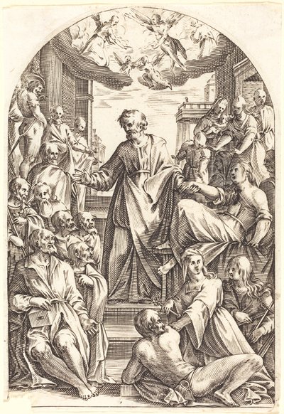 Peter Raising Tabitha, 16081611. af Jacques Callot