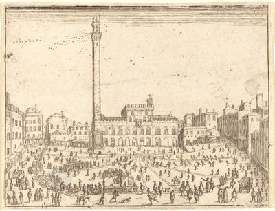 Public Square, Siena af Jacques Callot
