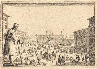 Piazza SS. Annunziata, Firenze af Jacques Callot