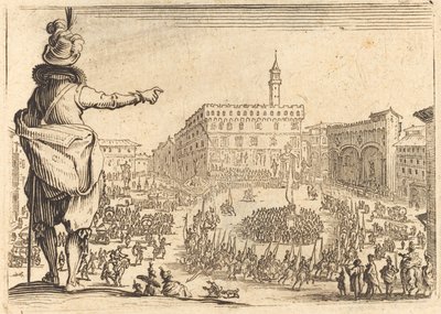 Piazza della Signoria, Firenze, ca. 1622. af Jacques Callot