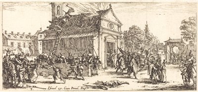 At plyndre et kloster af Jacques Callot
