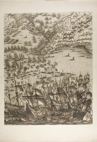 Plade fem fra The Siege of La Rochelle af Jacques Callot