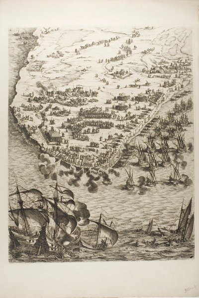 Plade fire fra The Siege of La Rochelle af Jacques Callot