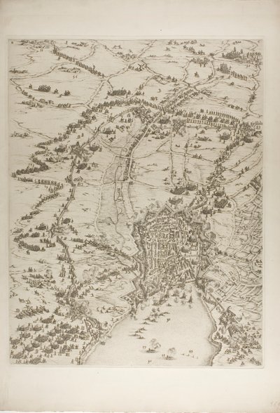 Plade to fra La Rochelle -sæde af Jacques Callot