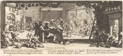 Plyndring af et stort bondehus af Jacques Callot