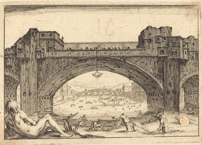 Ponte Vecchio, Firenze af Jacques Callot