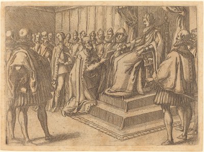 Modtagelse af Polens udsending, 1612. af Jacques Callot