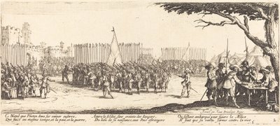 Rekruttering af tropper, ca. 1633. af Jacques Callot