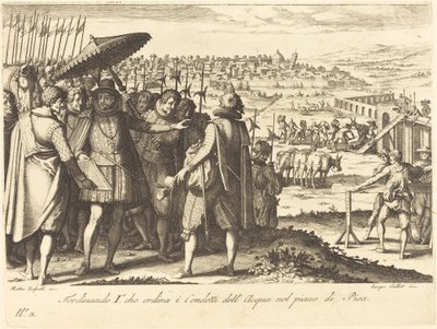 Restaurering af akvædukten i Pisa af Jacques Callot