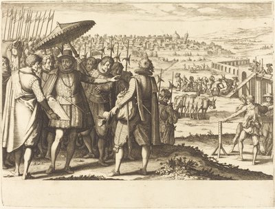 Restaurering af akvædukten i Pisa, ca. 1614. af Jacques Callot