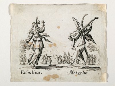 Riculina og Metzetin, figurer fra Commedia dell