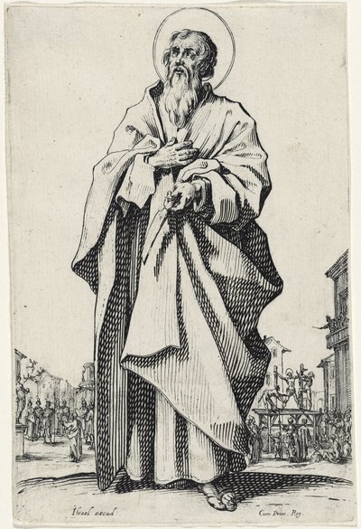 Saint Bartholomew fra The Large Apostles, 1631 af Jacques Callot