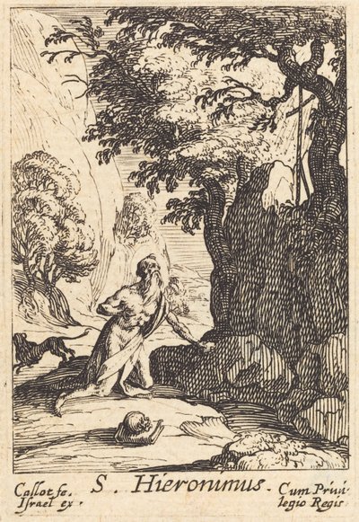 Sankt Jerome. af Jacques Callot