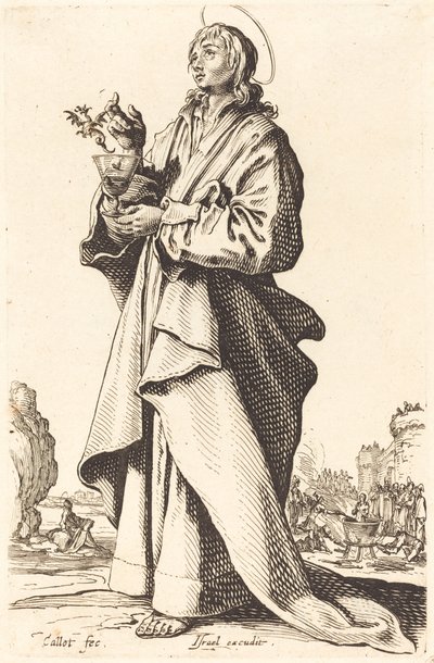 Sankt Johannes evangelisten, udgivet 1631. af Jacques Callot
