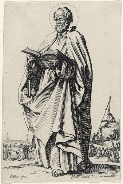 Sankt Peter fra De store apostle, 1631 af Jacques Callot