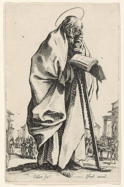 Sankt Simon fra De store apostle, 1631 af Jacques Callot