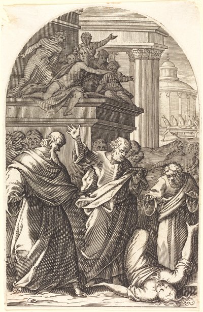 Sapphira straffet af døden af Jacques Callot