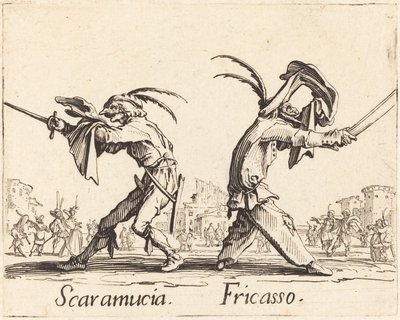 Scaramucia og Fricasso af Jacques Callot