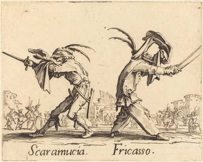 Scaramucia og Fricasso af Jacques Callot