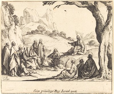 Bjergprædiken, 1635. af Jacques Callot