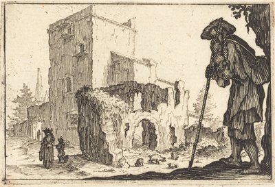 Hyrde og ruiner af Jacques Callot