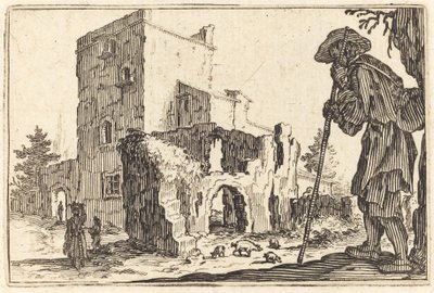 Hyrde og ruiner, ca. 1622. af Jacques Callot