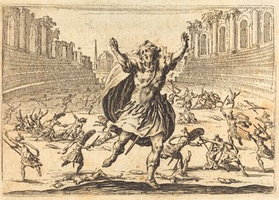 Træfning i et romersk cirkus, ca. 1622. af Jacques Callot