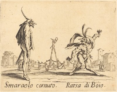 Smaralo Cornuto og Ratsa di Boio af Jacques Callot