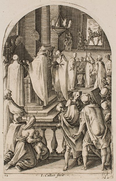 Sankt Basil fejrer messens offer, fra serien „Billeder fra Rom“ af Jacques Callot