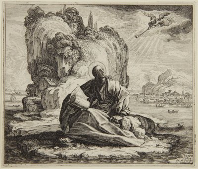 Sankt Johannes på øen Patmos af Jacques Callot