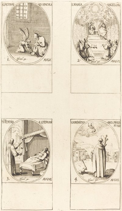 Sankt Peter, Apostel; St. Maria af Englene; Opdagelse af liget af St. Stephen; St. Dom af Jacques Callot