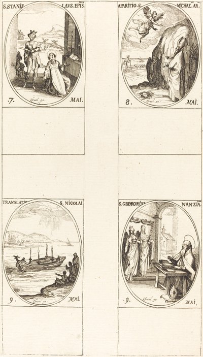Sankt Stanislaus; Sankt Michaels tilsynekomst; Oversættelsen af St. Nicholas; St. G af Jacques Callot