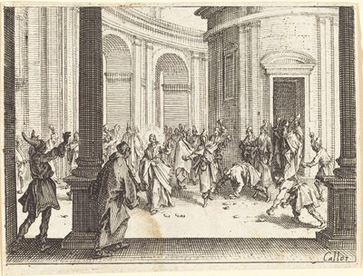 Jesu stening af Jacques Callot