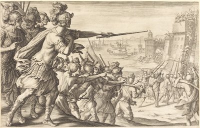 Optagelse af knogler, ca. 1614. af Jacques Callot