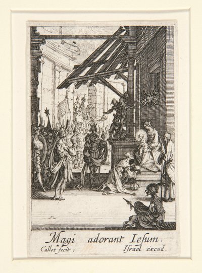 Magiernes tilbedelse, nr. 8 fra Jomfruens liv af Jacques Callot