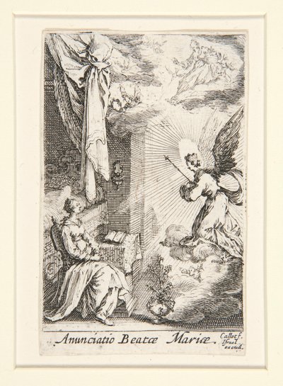 Annonceringen, nr. 5 fra Jomfruens liv af Jacques Callot