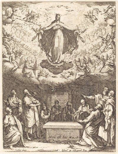 Antagelsen om jomfru af Jacques Callot