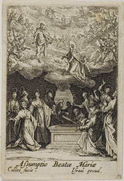Jomfru Marias himmelfart, fra Jomfru Marias liv af Jacques Callot